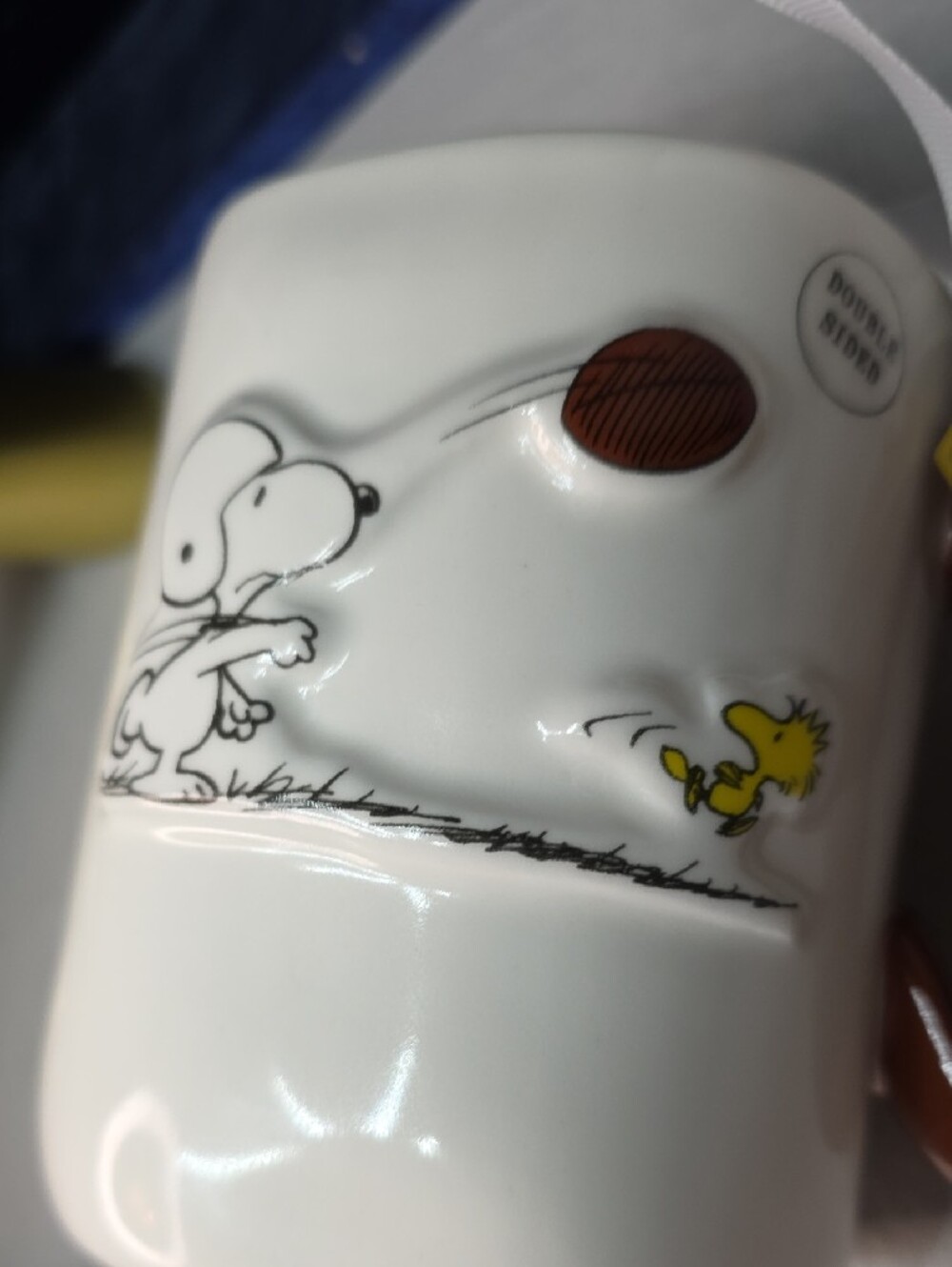 Snoopy & Woodstock x Rae Dunn Double Sided Football Mug - Picture 3 of 8